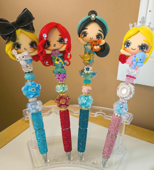 Princess Beaded Pens, Clay Princess