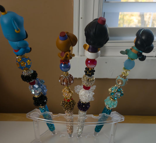 Jasmine Princess Beaded Pen Aladdin and Genie Beaded Pens
