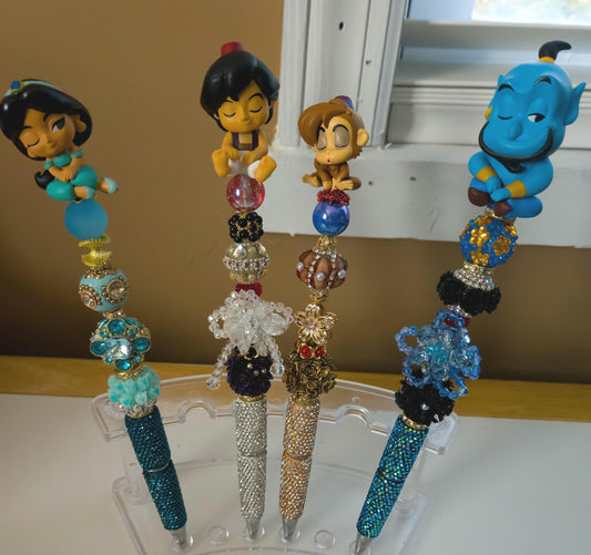 Jasmine Princess Beaded Pen Aladdin and Genie Beaded Pens